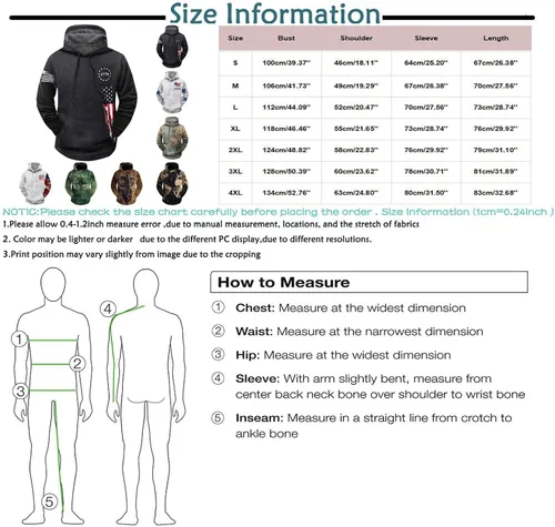 Vista 4 de Sudaderas con capucha para hombres, sudaderas de algodón para hombres, con estampado de moda, sueltas, de manga larga, con capucha