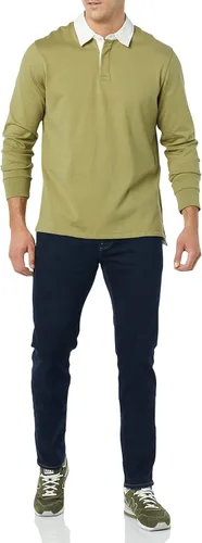 Vista 3 de Tienda Aware Camiseta de rugby de manga larga de algodón orgánico para hombre, verde salvia