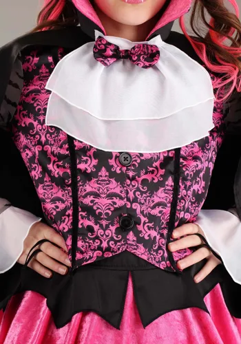 Vista 3 de Disfraz de Vampira Rosa para Niñas Multicolor