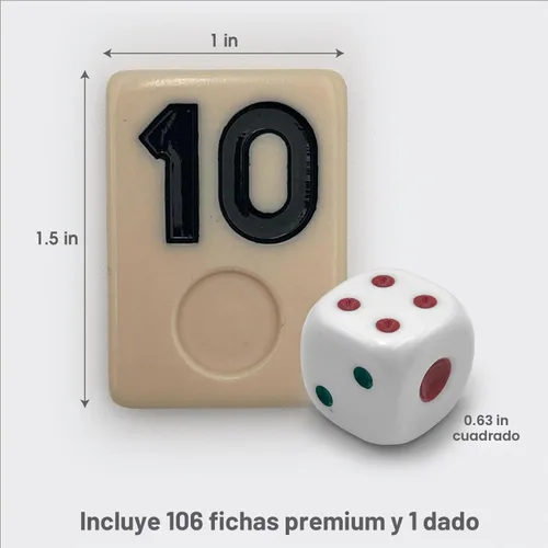 Vista 3 de Rummy de lujo con los estantes de madera en la caja