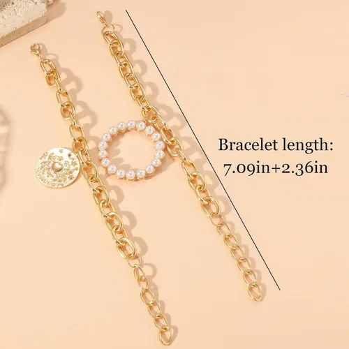 Vista 121 de Long tiantian Pulsera de oro gruesa para mujer, pulseras de oro delicadas, pulseras para mujer, pulseras apilables de eslabones de cadena