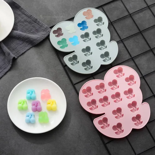 Vista 3 de Verdental 2 moldes de silicona antiadherente para chocolate, malvavisco, gelatina, gomita, bandeja de hielo, jabón, decoración de cupcakes