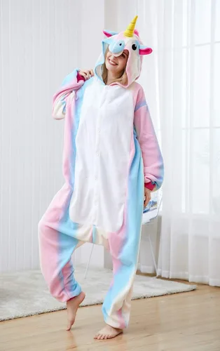 Vista 2 de Pijama de unicornio para adultos, disfraz de Helloween