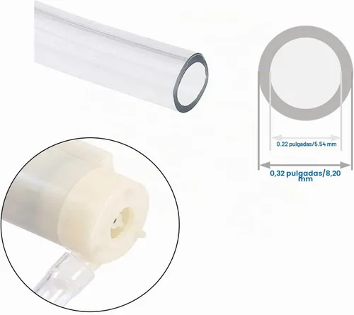 Vista 2 de 4 piezas DC 3-5V Micro Bomba de Agua Sumergible Mini con 2 piezas de Tubo de Vinilo Transparente Tubo de PVC Flexible (1M) para Acuarios Tanque