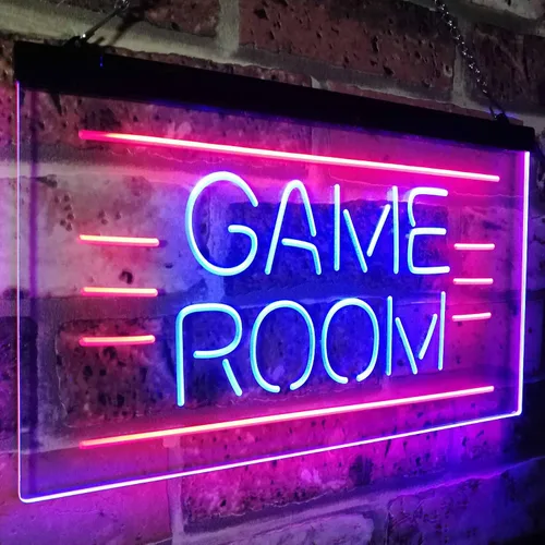 Vista 3 de ADVPRO Game Room Man Cave Bar Display Dual Color LED Neon Sign Azul y Rojo 12 "x 8.5" st6s32-i2338-br azul y Red