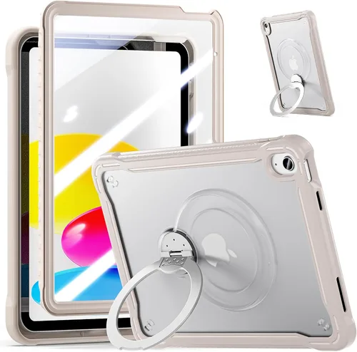 Vista 11 de Case for iPad A16 11th Generation 11-inch 2025 & iPad 10th Generation 10.9-inch 2022 with Screen Protector, 360° Rotating Kickstand Handle, Rugged