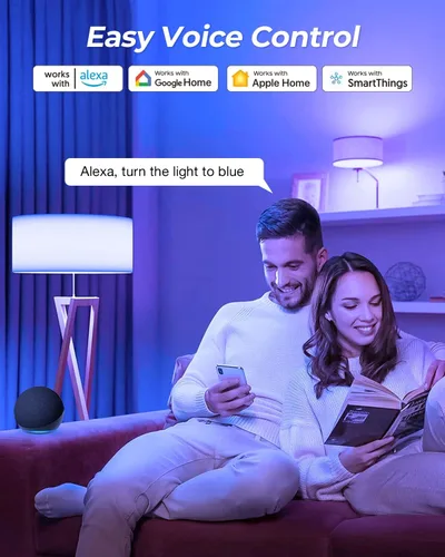 Vista 4 de Avatar Controls Bombilla inteligente E12, bombilla LED Matter compatible con Apple Homekit/Alexa, no requiere aplicación de terceros, requiere
