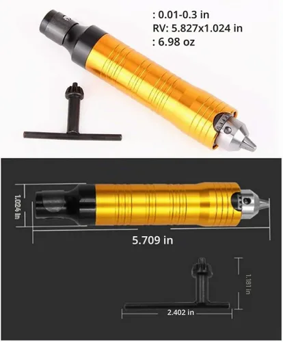 Vista 5 de Accesorio adaptador de eje flexible de 1/8 pies (0.125 in), portabrocas de extensión de taladro flexible para Dremel y herramienta de amoladora
