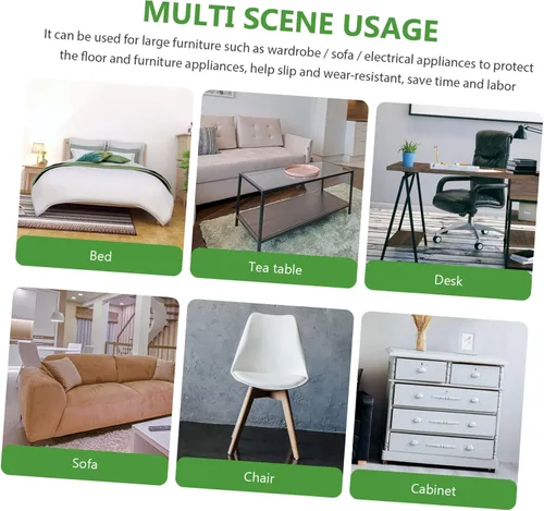 Vista 4 de OSALADI 20 piezas autoadhesivas deslizantes para muebles, resistentes a los arañazos, tapas de patas de mesa para sillas y protectores de suelo que