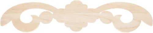 Vista 4 de MUXSAM 4 piezas de marco de apliques de madera tallada larga para puerta central, decoración de pared, gabinete, muebles, manualidades, 9.84 x 2.36