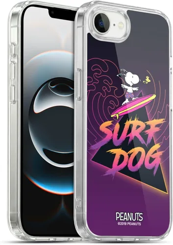 Vista 109 de Head Case Designs Funda de gel suave con licencia oficial de Peanuts Tropical Surf Snoopy Aloha Disco compatible con Apple iPhone 13 Mini Surf