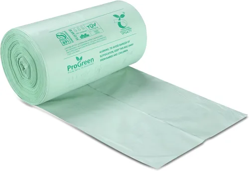 Vista 5 de Bolsas de compostaje de 33 galones, bolsas de basura compostables, extra gruesas de 1.1 mil, bolsas de compost para cocina, bolsas de basura
