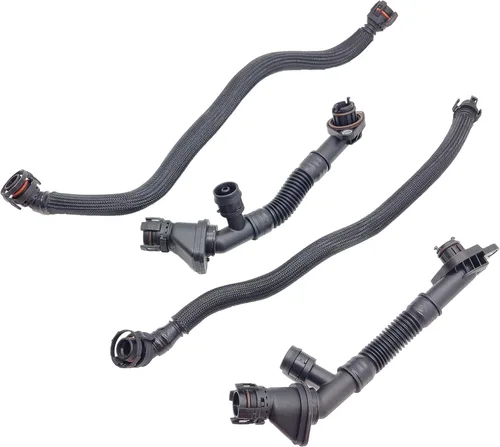 Vista 6 de 4 piezas de tubo de ventilación de cárter izquierdo y derecho para BMW 550i 650i 750i 750Li Alpina B7 X5 X6 xDrive35i N63 4.4L 11157575640