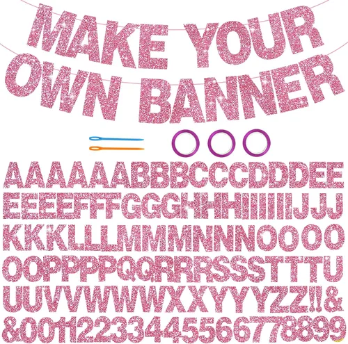 Vista 32 de 116 piezas de letras de la A a la Z DIY Banner personalizado Colorido