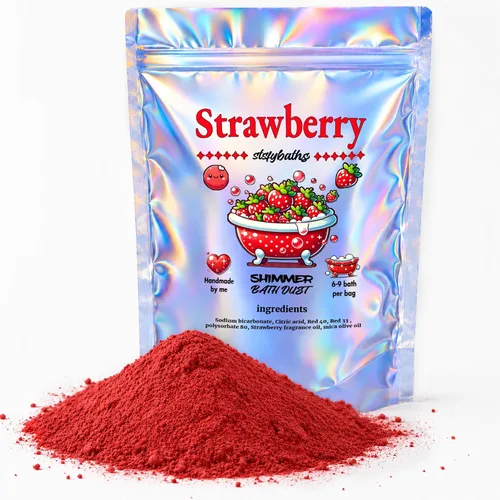 Vista 13 de Bomba de baño brillante de cereza negra en una bolsa - Bombas de baño perfumadas hechas a mano para mujeres, niños y hombres - Bombas de baño
