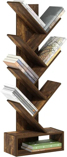 Vista 19 de Furinno LUDER - Estantería de libros, estantería moderna de 2 niveles, estantería abierta de 9 x 16 x 21, para sala de estar, dormitorio, oficina