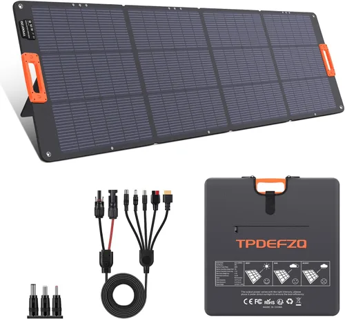 Vista 13 de Panel solar de 100 W, paneles solares portátiles tipo N 16BB para central eléctrica, panel solar plegable, QC3.0 USB-A y tipo C, 25% de alta