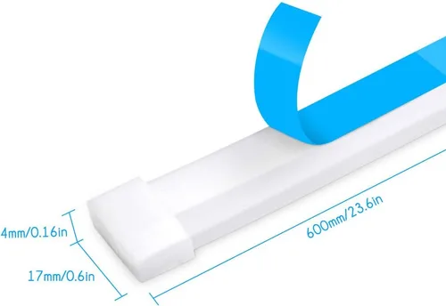 Vista 6 de Tira de luces LED para faros exteriores DRL, 2 piezas de 24 pulgadas, impermeables, cortables, flexibles, para correr, luces diurnas, interruptores