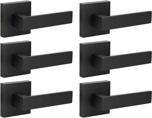 Vista 27 de KNOBWELL - Juego de cerradura con 1 picaporte resistente para puertas de una cara, ideal para puertas interiores reversibles, 0.93 libras