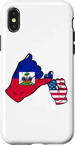 Vista 5 de iPhone XR Parent and child Haiti USA family Case