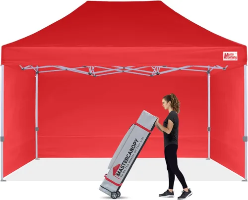 Vista 17 de MASTERCANOPY Carpa Plegable Resistente con Paredes Laterales (10x15, Blanco)