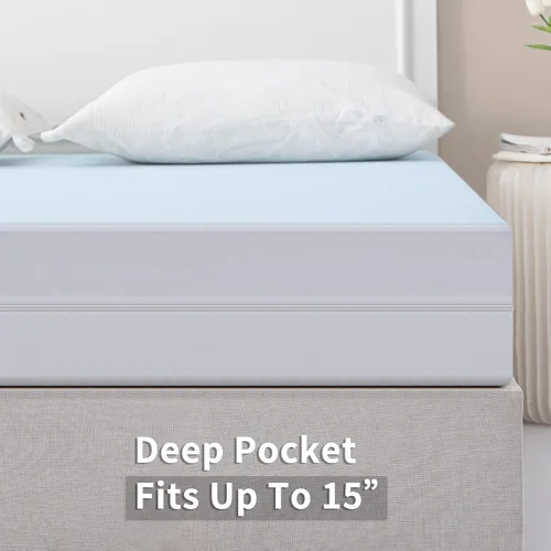 Vista 5 de JET'S HOME Funda de colchón con cremallera individual, protector de colchón impermeable de 6 caras con cremallera, lavable a máquina para 10-15
