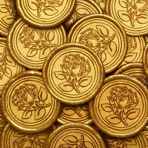 Vista 23 de 25 Piezas Calcomanías de Sellos de Cera Hechas a Mano, Sellos para Sobres, Calcomanías de Cera Autoadhesivas para Invitaciones de Fiestas de Boda