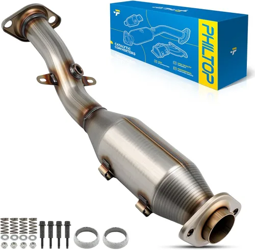 Vista 25 de PHILTOP Convertidor Catalítico de Ajuste Directo para Murano 2009 2010 2011 2012 2013 2014 3.5L, Cáscara de Acero Inoxidable Aluminio 203-1010