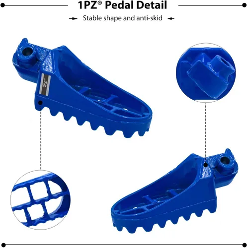 Vista 7 de 1PZ AP1-Y01 Estriberas de aluminio azules para pies, reemplazo para Honda XR50R CRF50 CRF70 CRF80 CRF100F Yamaha PW50 PW80 TW200 TTR90 TTR90E Moto