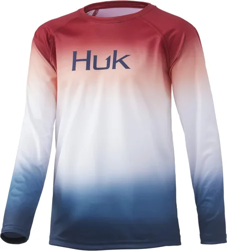 Vista 6 de HUK Camisa unisex de camuflaje Pursuit para niños Camisa de manga larga para niños Sotavento de roble musgoso