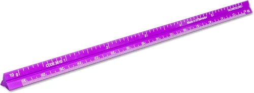 Vista 18 de Alumicolor Regla Métrica de Bolsillo para Arquitecto de Aluminio, 15CM, Negro