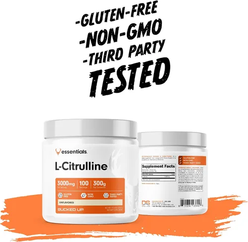 Vista 6 de Polvo de L-citrulina 3000mg Bucked Up, Esenciales (100 porciones)