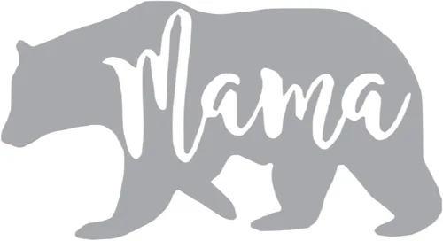 Vista 6 de Mama Bear - 1 calcomanías de vinilo (paquete de 2) para ventana de coche, laptop, teléfono (3 x 1.6 pulgadas, negro)