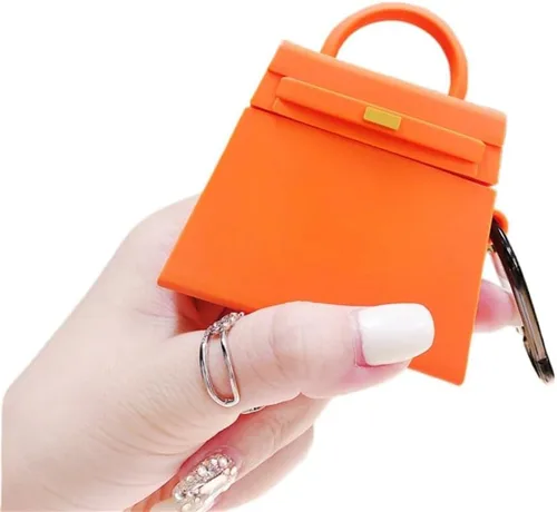 Vista 10 de Funda Compatible con AirPods 1/2, Funda de Bolso Mini Creativa de Moda para Niñas, Elegante Funda de Carga de Protección de Auriculares Inalámbricos