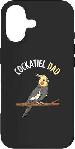 Vista 32 de Bird: Cockatiel Dad, Proud Parrot Parent Vibe Case for iPhone 16