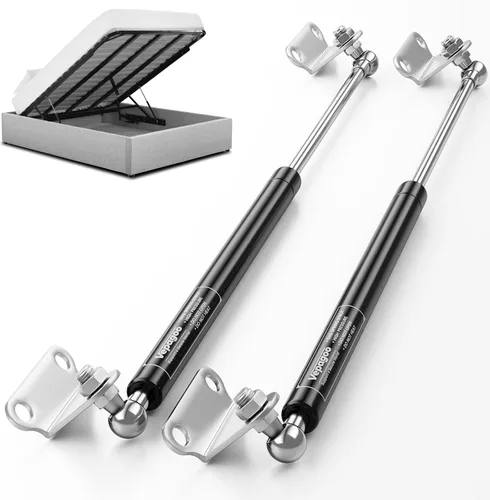 Vista 9 de Vepagoo Amortiguadores de gas de 20 pulgadas, 10 libras/45N con soportes de montaje, tapa de almacenamiento para caja de TV, trampa, puerta, barco
