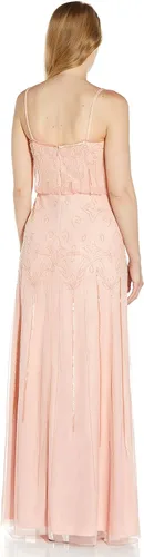 Vista 2 de Adrianna Papell Vestido Blouson con cuentas para mujer