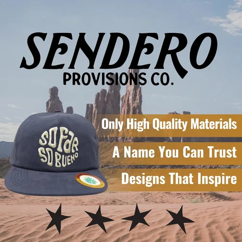 Vista 3 de Sendero Provisions Co. So Bueno Gorra ajustable Snapback con diseño bordado (azul) - Talla única, Azul