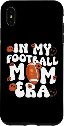 Vista 7 de Funda para iPhone 14 Groovy In My Football Mom Era Funny Football Mama Boys Girls