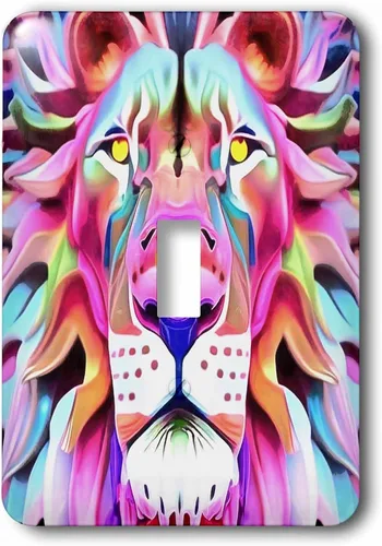 Vista 2 de 3dRose An Unreal Dreamlike Lion Fantasy Art 2 plug outlet cover