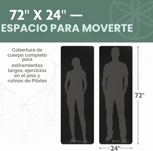 Vista 6 de Gaiam Tapete de yoga grueso, esterilla de ejercicio y fitness con correa de Balsam