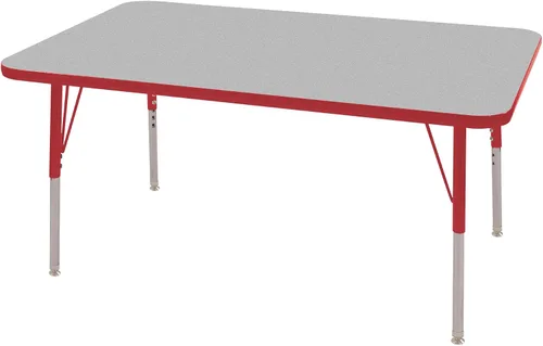 Vista 6 de Norwood Commercial Furniture - Mesa de actividades para el aula de altura ajustable para niños y adultos, mesa de actividades cuadrada