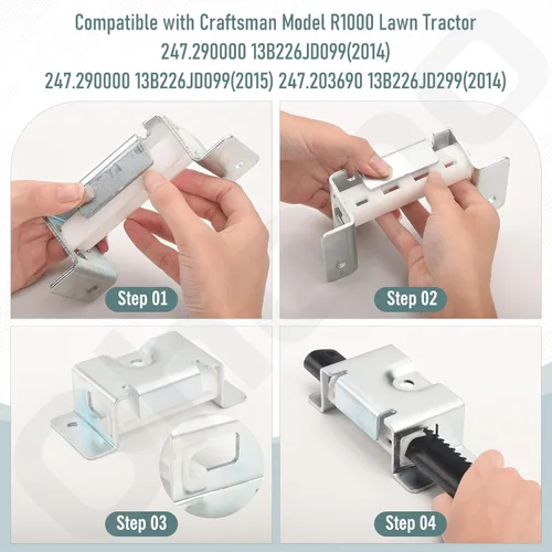Vista 9 de 783-06988A - Placa de rejilla de dirección – Compatible con MTD, Craftsman, Troy-Bilt cortacésped, con engranaje de piñón y buje de eje