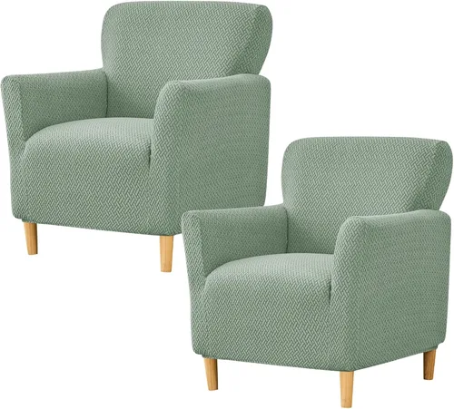 Vista 21 de HAOYONG - Funda elástica de terciopelo para silla de banquete, fundas para sillas de 1 pieza, fundas para sillones de sofá, funda suave para sillón
