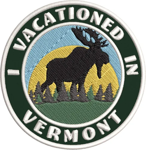 Vista 3 de I Vacationed in Vermont - Parches decorativos bordados de 3.5 pulgadas, para planchar o coser, recuerdos de vacaciones, viajes, aventura, tema