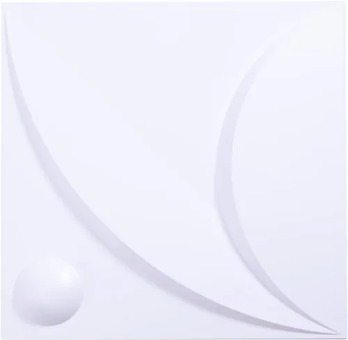 Vista 8 de Paneles de pared 3D para despegar y pegar, panel de pared 3D de PVC blanco, 19.7 x 19.7 in, paquete de 12 para decoración de pared