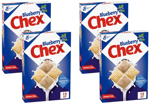 Vista 10 de Cereal de Arándanos Chex, Cereal para el desayuno sin gluten, hecho con grano integral, 12 onzas