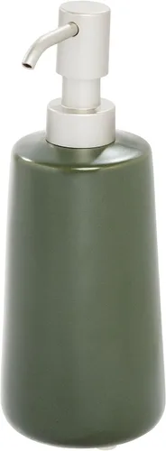 Vista 6 de iDesign Ceramic Earth Collection - Dispensador de jabón alto recargable, color negro mate