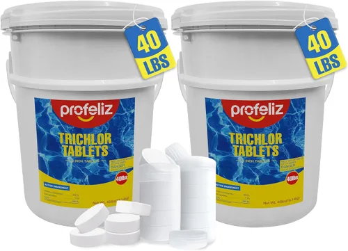 Vista 8 de PROFELIZ Tabletas de cloro de 3 pulgadas para piscinas, mata bacterias y detiene algas, disolución lenta, embalaje protector exclusivo, tabletas