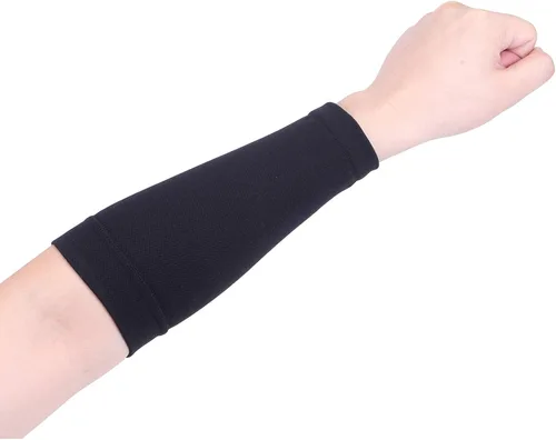 Vista 2 de 1 unids negro/piel color antebrazo tatuaje cubrir bandas de compresión mangas